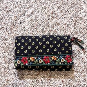 Vera Bradley Vintage Retired “Vibrant Black” Wallet Clutch